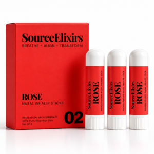 rose aromatherapy inhaler set